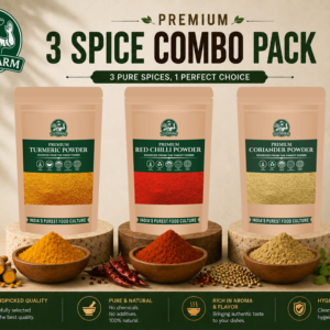 Combo 3 in 1 - Turmeric Powder, Red Chilli Powder, Coriander Powder