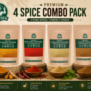 Combo 4 in 1 - Turmeric Powder, Red Chilli Powder, Coriander Powder and Garam Masala