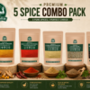 Combo 5 in 1 - Turmeric Powder, Red Chilli Powder, Coriander Powder , Cumin Seeds and Black Pepper