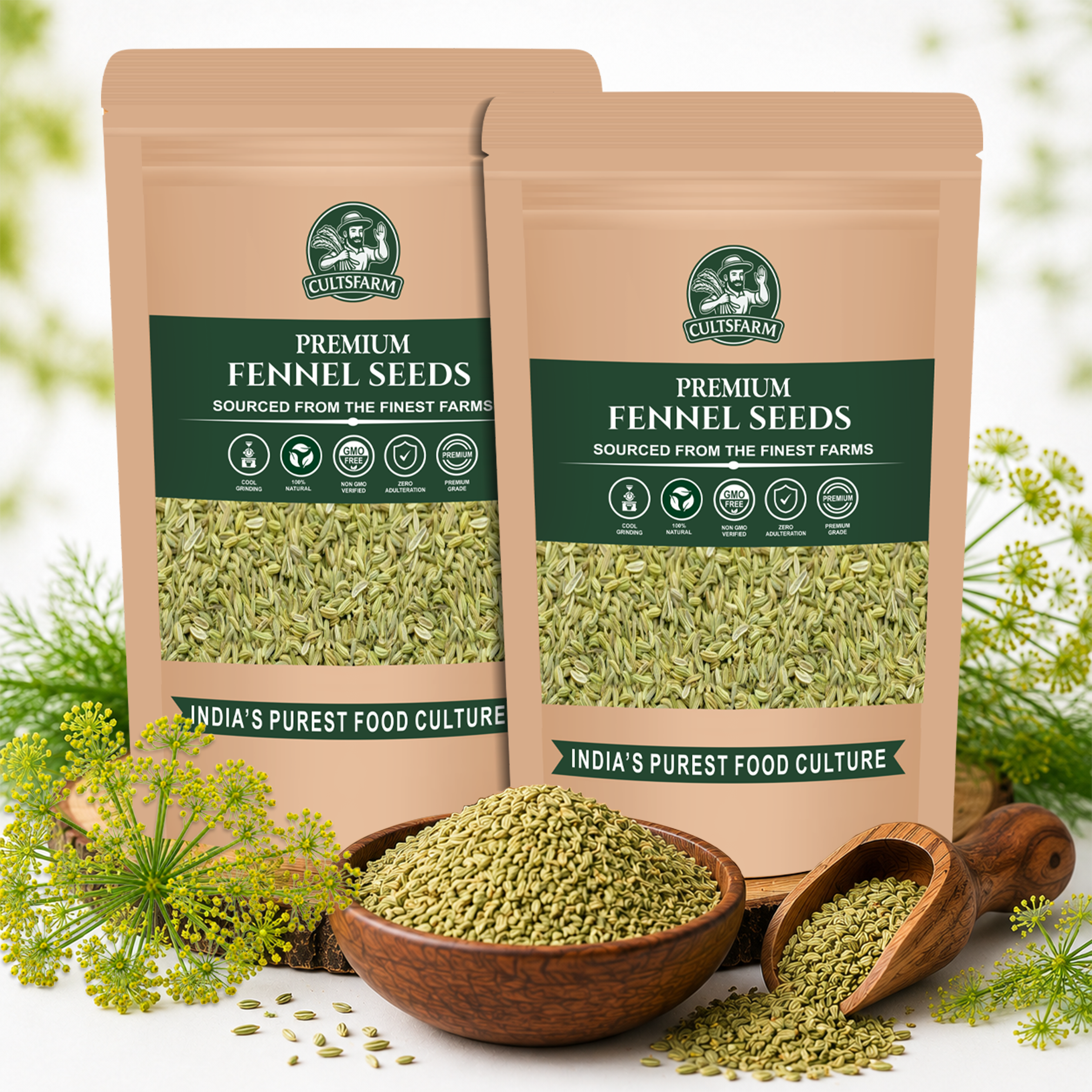 Premium Fennel Seeds - Pack of 2